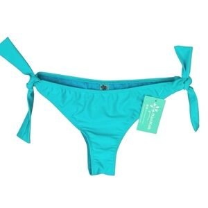 Praia Brava Tie Bikini, Aqua Blue -‎ Size Large NEW